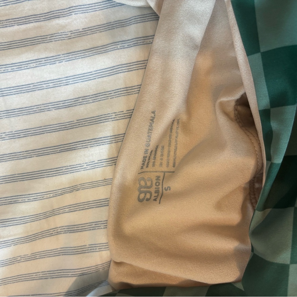 Albion Green Check Olivia Swim Crop - Picture 2 of 3